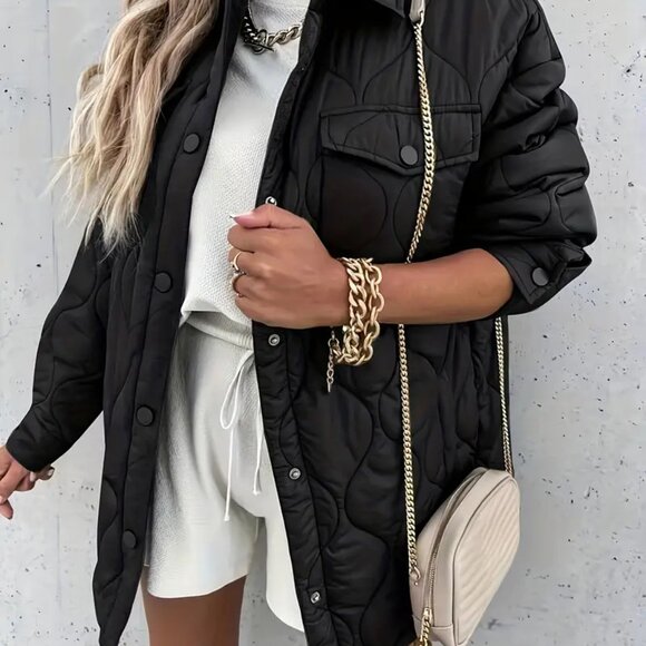 Black button down jacket - NWOT - Picture 4 of 5